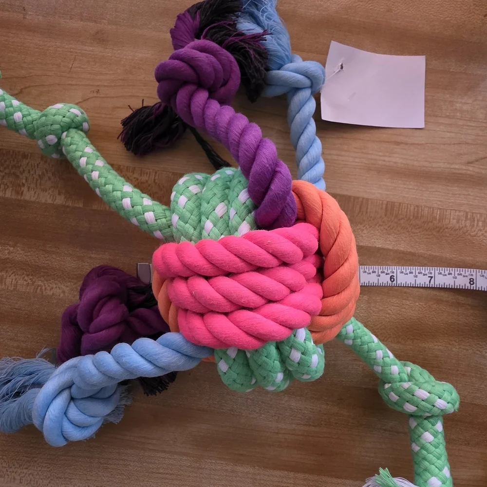 Rope Dog Toy Multi Color Vibrant Large (DGT7)